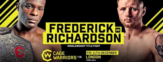 Uitslagen : Cage Warriors 118 : Frederick vs. Richardson