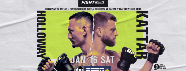 Uitslagen : UFC on ABC 1 : Holloway vs. Kattar