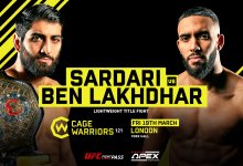 Agy Sardari verdedigt titel tegen Mehdi Ben Lakhdhar tijdens Cage Warriors 121
