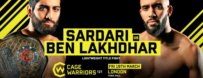 Agy Sardari verdedigt titel tegen Mehdi Ben Lakhdhar tijdens Cage Warriors 121