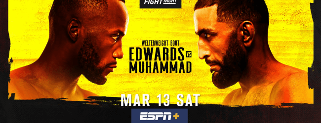 Uitslagen : UFC Fight Night 187 Las Vegas : Edwards vs. Muhammad