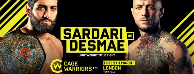 Uitslagen : Cage Warriors 121 : Sardari vs. Desmae