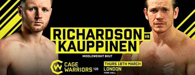 Uitslagen : Cage Warriors 120 : Richardson vs. Kauppinen
