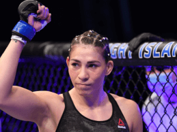 Irene Aldana vs. Aspen Ladd tijdens UFC 273