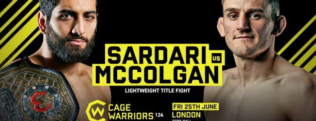 Uitslagen : Cage Warriors 124 : Sardari vs. McColgan