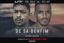 Uitslagen : LFA 111 : De Sa vs. Bonfim