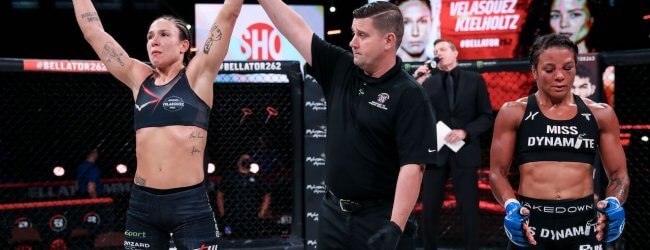 Denise Kielholtz verliest van kampioene Juliana Velasquez via Split Decision tijdens Bellator 262