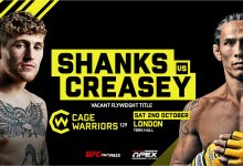 Uitslagen : Cage Warriors 129 : Shanks vs. Creasey