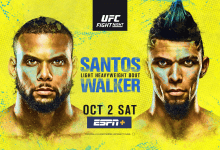 Uitslagen : UFC FN 193 Las Vegas : Santos vs. Walker