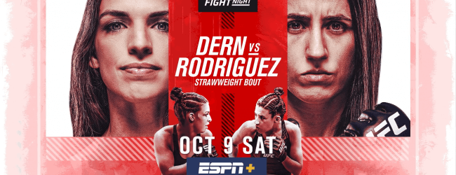 Uitslagen : UFC FN 194 Las Vegas : Dern vs. Rodriguez
