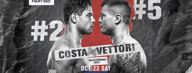 Uitslagen : UFC FN 196 Las Vegas : Costa vs. Vettori